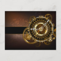 Horloge Steampunk avec des engrenages anciens