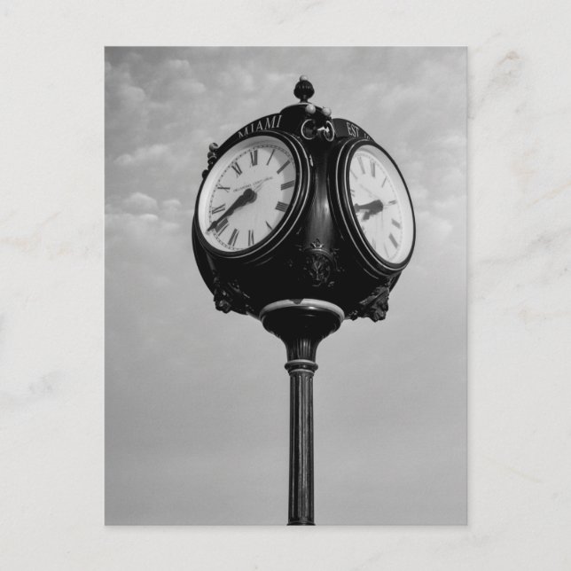 Carte Postale Horloge sur la route 66  (Devant)