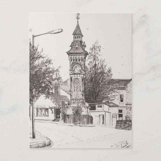 Carte Postale Horloge Tour Hay sur Wye 2007 (Devant)