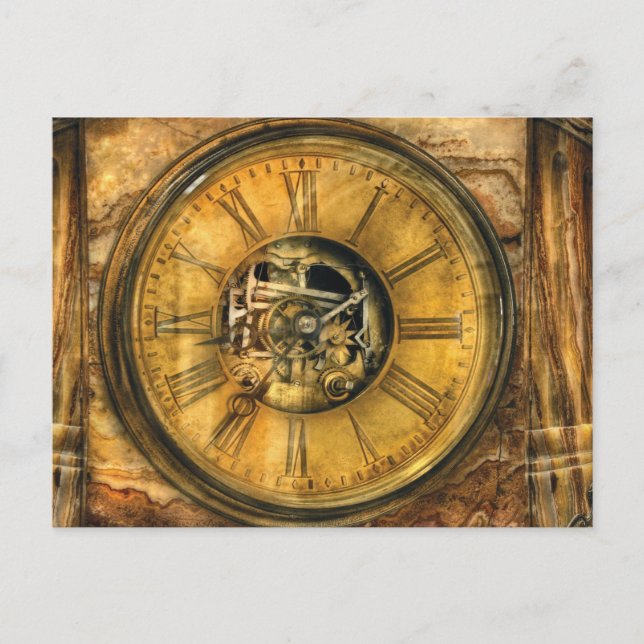 Carte Postale Horloge - Travaux (Devant)