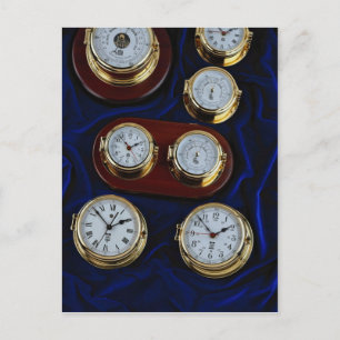 Carte Postale Horloges et baromètres maritimes utiles
