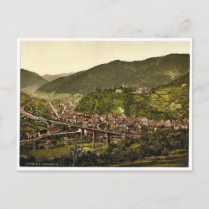 Carte Postale Hornberg, vue générale, Forêt-Noire, Baden, Germa