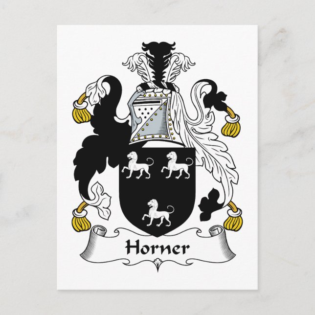 Carte Postale Horner Family Crest (Devant)