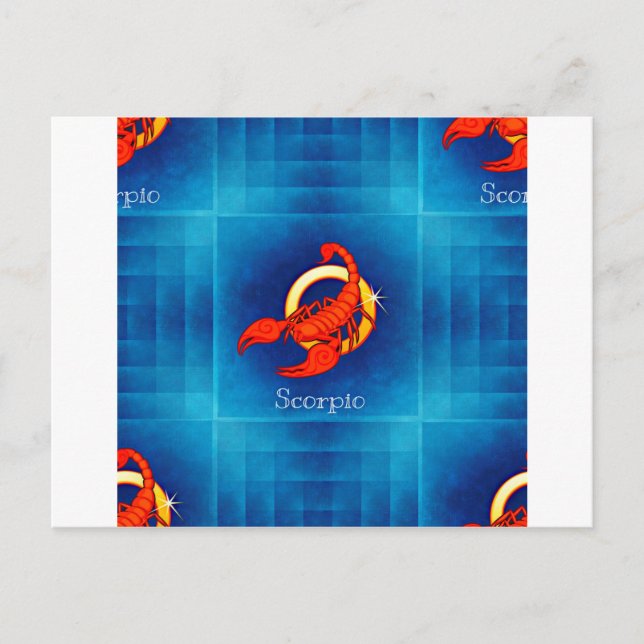 Carte Postale horoscope de scorpio (Devant)