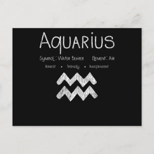 Carte Postale Horoscope Verseau Astrologie Signe du zodiaque Ann