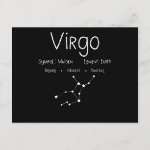 Carte Postale Horoscope Vierge Astrologie Signe du zodiaque Cade