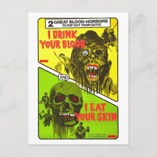 CARTE POSTALE HORREUR DOUBLE FONCTIONNALITÉ POSTCARD (Devant)