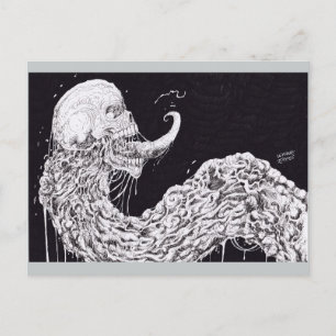 Carte Postale Horreur Serpent Imaginaire Art