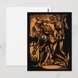 Carte Postale Horreurs déterrées de mineurs morts pour Halloween