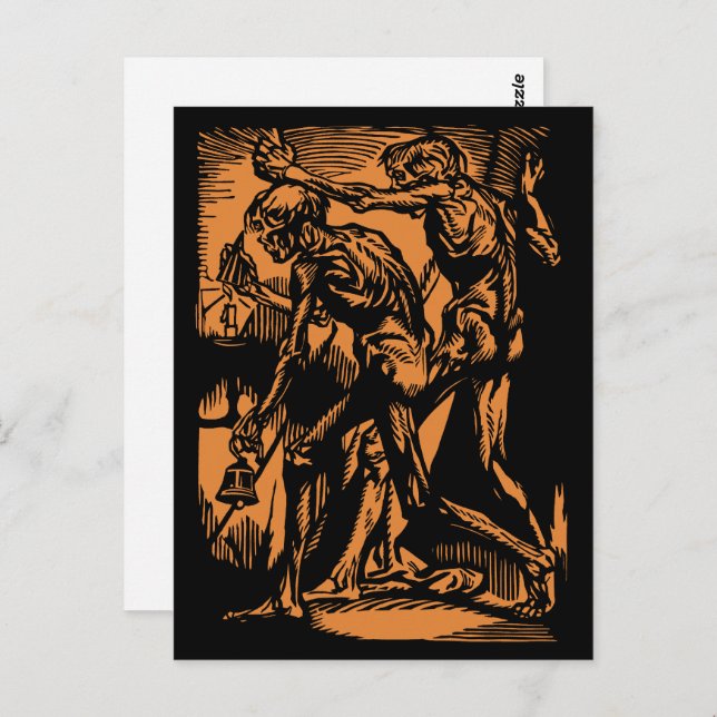 Carte Postale Horreurs sans fin des mineurs morts pour Halloween (Devant / Derrière)