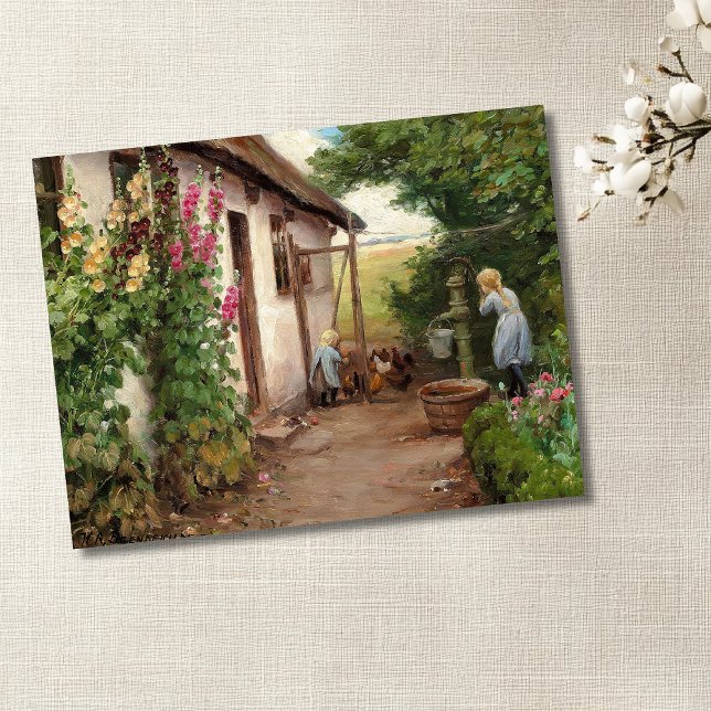Carte Postale Hors de la ferme - H.A. Brendekilde (Créateur téléchargé)