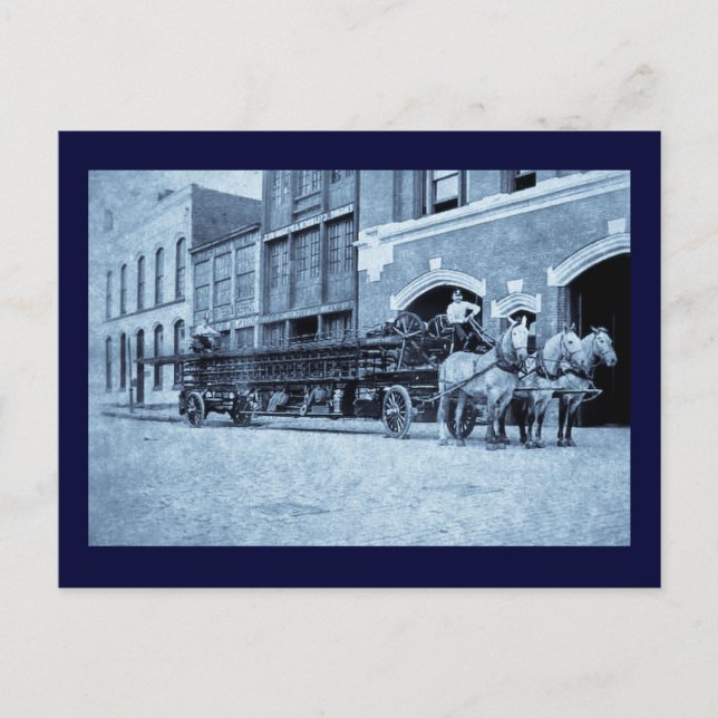 Carte Postale Horse Drake Hook and Ladder Fire Company (Devant)