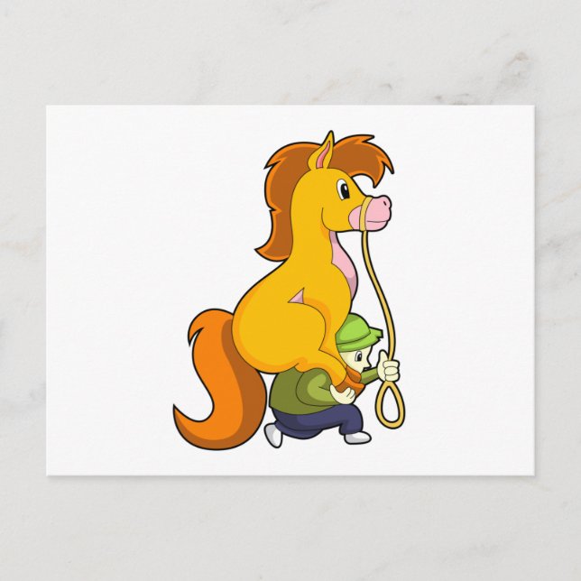 Carte Postale Horse with Boy.PNG (Devant)