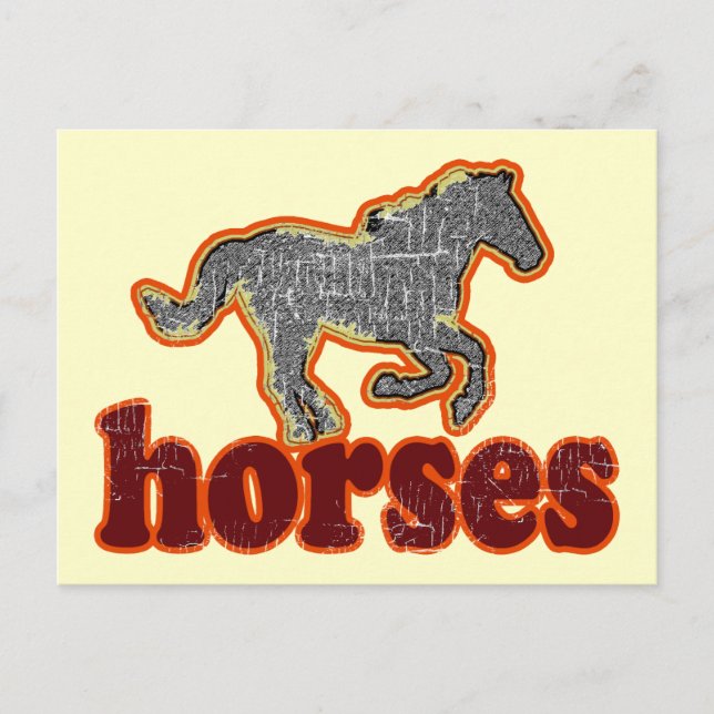 Carte Postale horses (Devant)