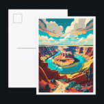 Carte Postale Horseshoe Bend Arizona Vintage voyage Illustration<br><div class="desc">Horseshoe Bend Arizona USA Art vintage lieu de voyage illustration</div>