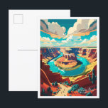 Carte Postale Horseshoe Bend Arizona Vintage voyage Illustration<br><div class="desc">Horseshoe Bend Arizona USA Art vintage lieu de voyage illustration</div>