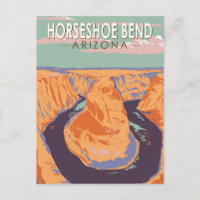 Horseshoe Bend Art de voyage Vintage