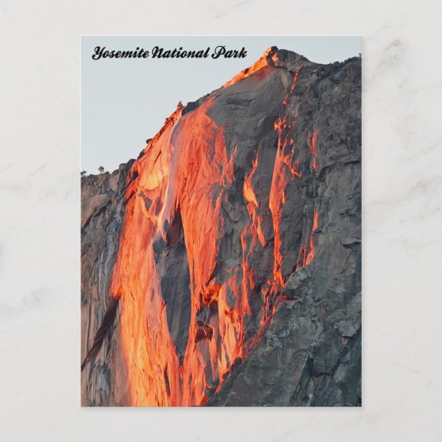 Carte Postale Horsetail Fall 'Fire Fall' Yosemite Postcard (Devant)