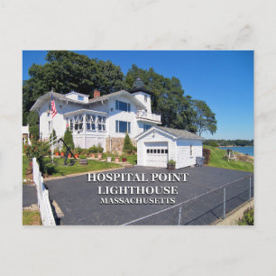 Carte Postale Hospital Point Lighthouse, Massachusetts