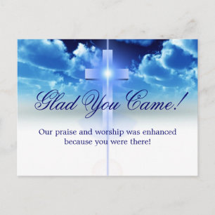 Carte Postale Hospitality: Illuminated Cros "Glad You Came" Card