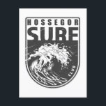 Carte Postale Hossegor Surf Club France Emblem<br><div class="desc">Design Hossegor Surf Club avec illustration d'ondes océaniques dans un style badge.</div>