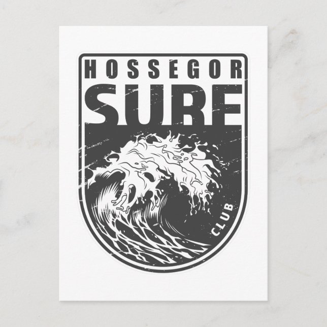 Carte Postale Hossegor Surf Club France Emblem (Devant)
