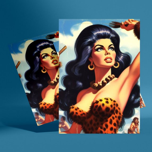 Carte Postale Hot Cavewoman (Créateur téléchargé)