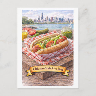 Carte Postale Hot Dog de Chicago (Série de nourriture américaine