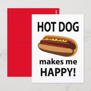 Carte Postale Hot Dog Me Rend Heureux Hot Dog