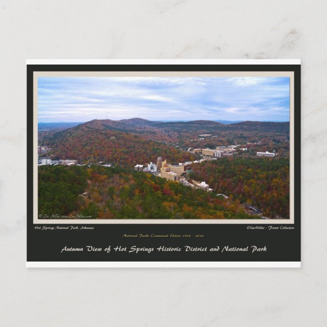 Carte Postale Hot Springs City et National Park Centennial Ed (Devant)