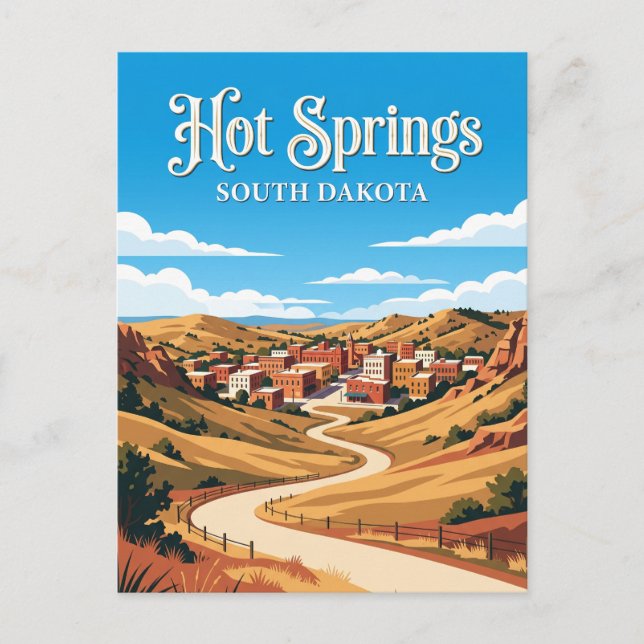 Carte Postale Hot Springs (Dakota du Sud) (Devant)