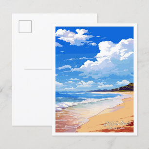 Carte Postale Hot Water Beach Nouvelle-Zélande Voyage illustrati