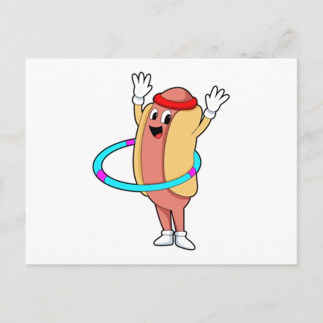 Carte Postale Hotdog à la Fitness avec Flywheel (Devant)