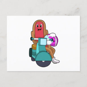 Carte Postale Hotdog en vélo avec Scooter.PNG