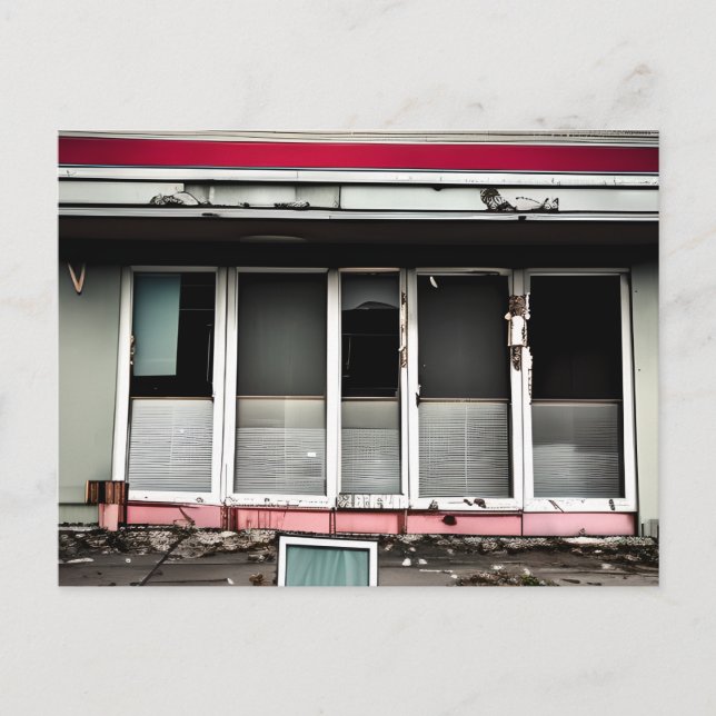 Carte Postale Hôtel Abandonné Espaces Perdus Débilité (Devant)