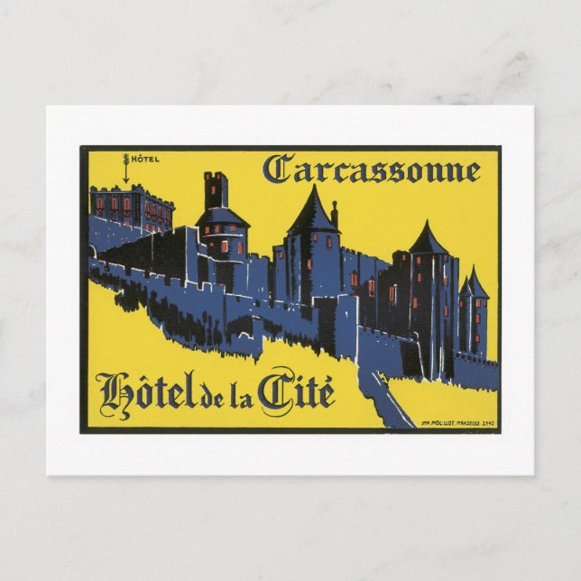 Carte Postale hôtel carcassonne (Devant)