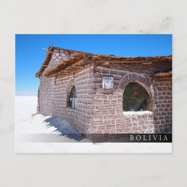 Carte Postale Hôtel de sel d'Uyuni en Bolivie (Devant)