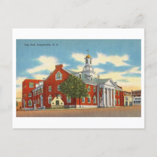 Carte Postale Hôtel de ville à Fayetteville, Caroline du Nord, V