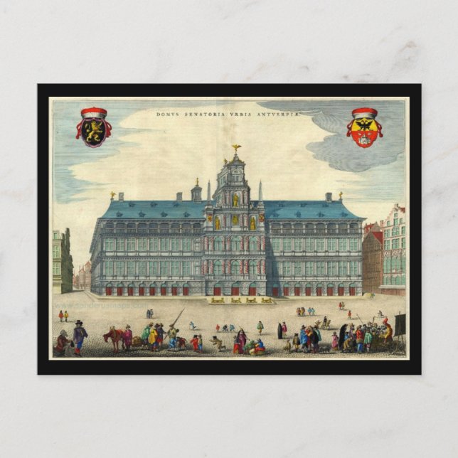 Carte Postale Hôtel de ville d'Anvers (Devant)