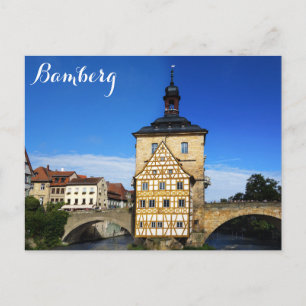 Carte Postale Hôtel de ville de Bamberg Allemagne