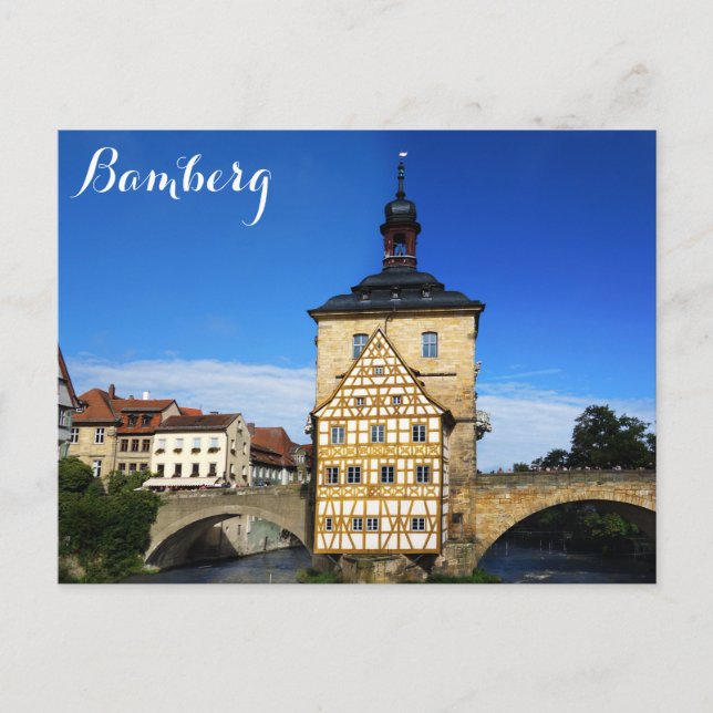 Carte Postale Hôtel de ville de Bamberg Allemagne (Devant)
