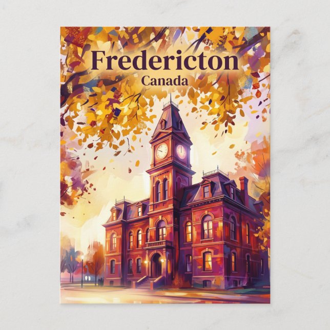 Carte Postale Hôtel de ville de Fredericton Canada (Devant)