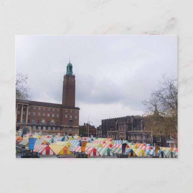 Carte Postale Hôtel de ville de Norwich (Devant)