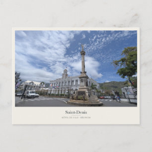 Carte Postale Hôtel de ville de Saint-Denis et Colonne de la Vic
