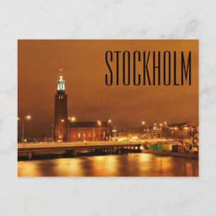 Carte Postale Hôtel de ville de Stockholm, Suède