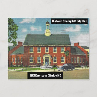 Carte Postale Hôtel de ville historique Shelby NC