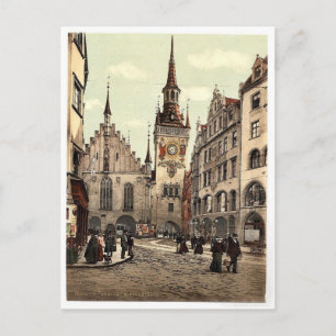 Carte Postale Hôtel de ville, Munich, Bavière, Allemagne magnifi