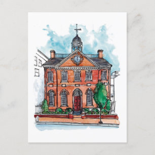 Carte Postale Hôtel de ville, Wilmington Delaware