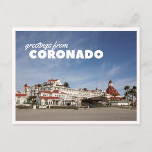 Carte Postale Hôtel Del Coronado Island Rétro Vintage Voyage