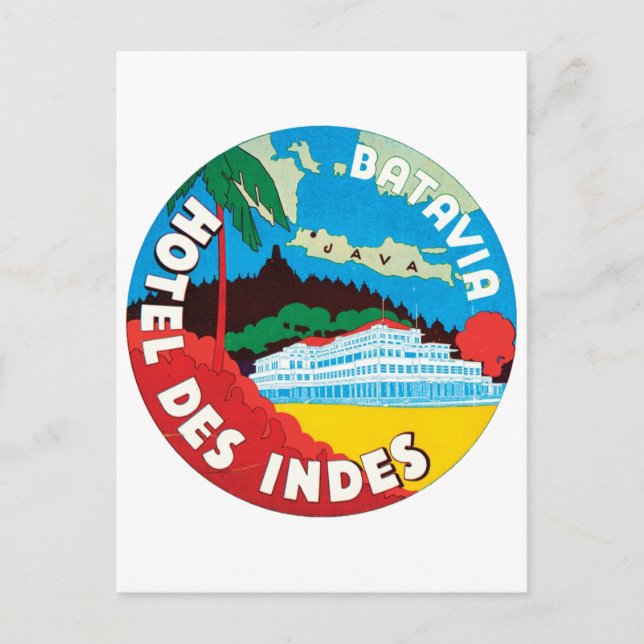 Carte Postale Hôtel Des Indes Batavia (Devant)